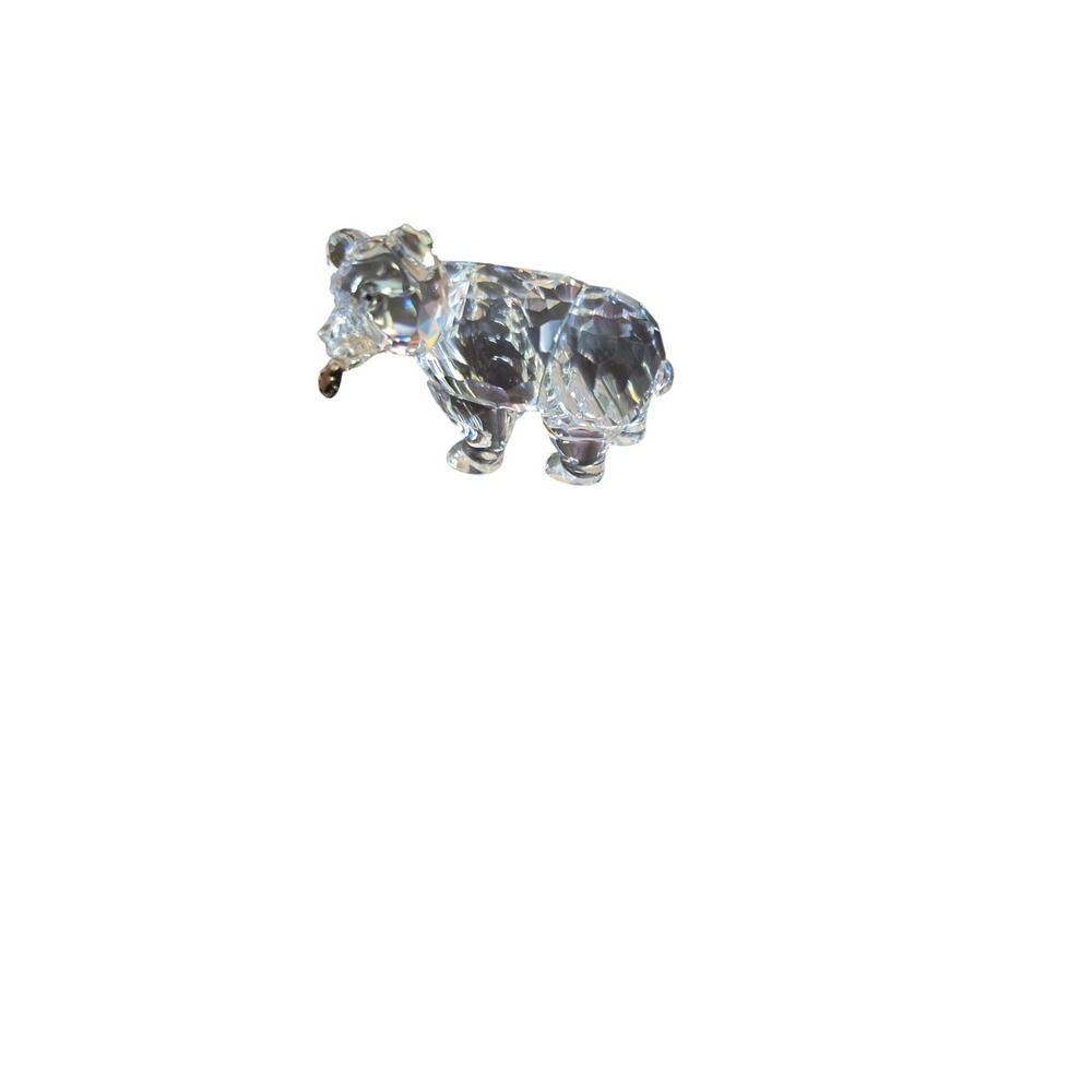 Swarovski Grizzly Bear Rhodium Fish original box New Retired Heinz Tabershofer